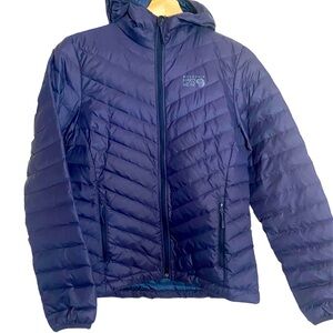 Lightweight Duckdown feather Puffer jacket dark blue Work wear Gorpcore Athletic